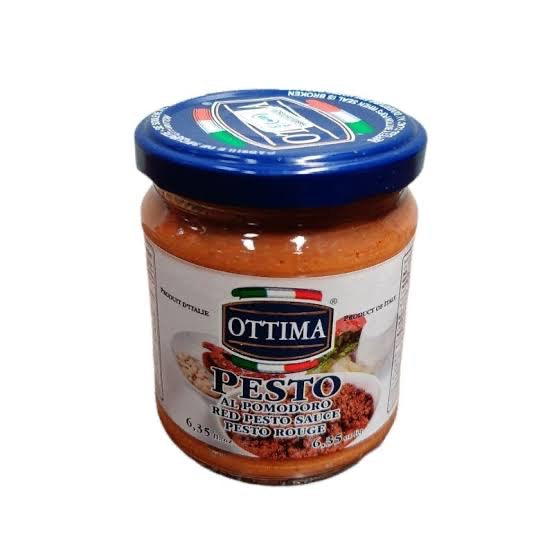 Ottima Red Pesto Sauce اوتيما بستو صوص مع الطمام المجففه
