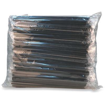 Envelope Black Plastic Straw شالموه بلاستك اسود مغلف - Solly Mart